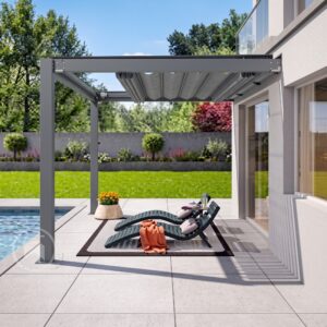 Pérgola Laminada 3×3 con Toldo Corredero
