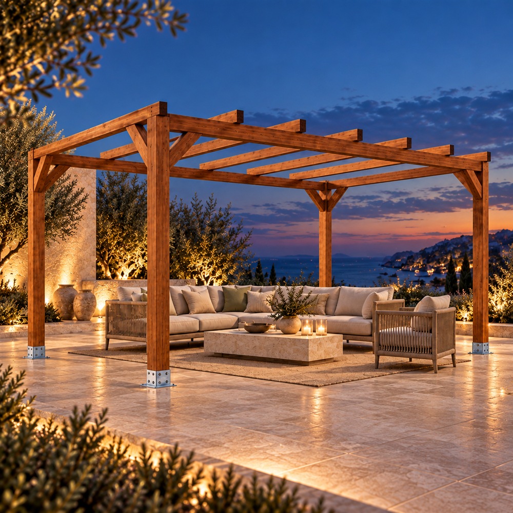 Pérgola madera 4x3